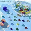 218Pcs 10 Colors Transparent Glass Beads GLAA-YW0005-12-5