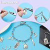 100Pcs 10 Styles Tibetan Style Alloy Pendants TIBEP-CJ0001-92-7