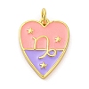 Brass Enamel Pendants KK-Z077-01G-10-1