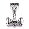 304 Stainless Steel Hammer Hook Clasps STAS-O114-081AS-1