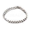 304 Stainless Steel Cuban Link & Panther chain Bracelets for Women Men BJEW-R018-11P-4