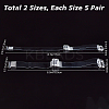 10 Pairs 2 Style Transparent Silicone Shoelace SIL-GF0001-11-2