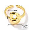 Fashionable Letter Brass Open Cuff for Women UR6840-4-1