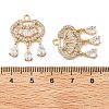 Brass Micro Pave Cubic Zirconia Pendants KK-B125-29G-3