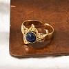 Natural Lapis Lazuli Finger Rings RJEW-K290-04G-5