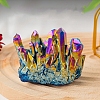 Electroplated Natural Druzy Quartz Crystal Cluster Ornaments PW-WG24416-01-1