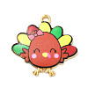 Cute Printed Alloy Pendants ENAM-L040-002B-03-1