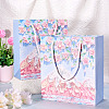 6Pcs Rectangle Paper FLower Gift Bags with Rope Handles ABAG-TA0001-29C-4
