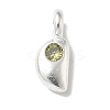 925 Sterling Silver Cubic Zirconia Moon Charms STER-R002-02S-05-1