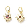 Brass Micro Pave Cubic Zirconia Pendants KK-P188-H03-G-2