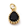 Brass Micro Pave Cubic Zirconia Pendants ZIRC-D120-01G-M-3