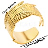 Minimalist Wheat 304 Stainless Steel Cuff Rings IK4718-2-1