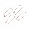 Ion Plating(IP) 304 Stainless Steel Hoop Earrings Findings Kidney Ear Wires STAS-L216-22A-RG-1