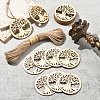 20Pcs Undyed Natural Wooden Big Pendants WOOD-YW0001-69-4