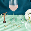 60Pcs 2 Styles Brass Hoop Earrings Findings KK-UN0002-43-2