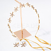 Starfish Alloy Crystal Rhinestone Hairband & Stud Earrings Sets FS-WGF7E24-01-2