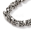 201 Stainless Steel Byzantine Chain Necklace NJEW-F222-19P-3