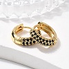 Brass Micro Pave Cubic Zirconia Huggie Hoop Earrings EJEW-R144-004A-NF-1