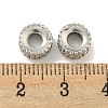 Brass Cubic Zirconia Spacer Beads KKB-L215-010P-2