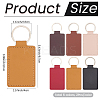 12Pcs 6 Colors PU Keychain KEYC-SC0001-89-2