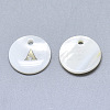 Natural White Shell Mother of Pearl Shell Charms X-SSHEL-N036-053A-1