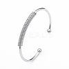 Non-Tarnish 304 Stainless Steel Open Cuff Bangle for Girl Women LS-BJEW-N013-008P-3