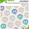 24Pcs 3 Colors 304 Stainless Steel Pendants STAS-DC0012-02-4