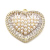 Brass Micro Pave Cubic Zirconia Pendants KK-L228-09G-1