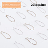 Brass Hoop Earrings Findings Kidney Ear Wires KK-FH0001-45-NR-4