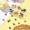 6 Colors Handmade Fancy Antique Glazed Porcelain Ceramic Round Beads PORC-FS0001-02-8