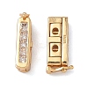 925 Sterling Silver Cubic Zirconia Twister Clasps STER-WH0007-28C-G-1