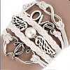 Suede & Imitation Leather Cord Knitted Multi-strand Bracelets WGD6FE3-28-1
