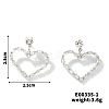 Elegant Copper Heart-shaped Zircon Stud Earrings NG8185-1-1