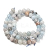 Natural Aquamarine Beads Strands G-F591-29B-6mm-01-3
