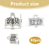 80Pcs Tibetan Style Alloy Pendants TIBE-DC0001-19-2