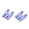 Rack Plating Spray Painted Alloy 2-Loop Link Pendants PALLOY-N176-01M-3