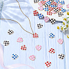 48Pcs 4 Colors Alloy Enamel Pendants ENAM-ME0001-15-4