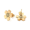 304 Stainless Steel Stud Earrings EJEW-K285-06G-2
