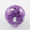 Medium Orchid Round Resin Beads X-RB219Y-1