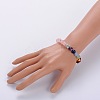Stretch Buddhist Jewelry Multi-Color Gemstone Chakra Bracelets X-BJEW-JB01687-05-3