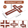 Wood Cross Wall Decoration AJEW-WH0348-328-2