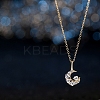 925 Sterling Silver Pave 5A Clear Cubic Zirconia Pendants SE-CBA9BBC-08G-4