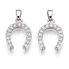 Brass Micro Pave Cubic Zirconia Pendants KK-N254-240P-1