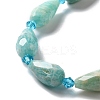 Natural Flower Amazonite Beads Strands G-B028-A03-4
