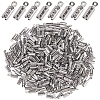 300Pcs 304 Stainless Steel Folding Crimp Ends STAS-SP0001-78-1