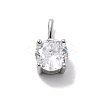 925 Sterling Silver with Cubic Zirconia Charms STER-Q004-04P-1