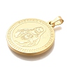 PVD Vacuum Plating 304 Stainless Steel Pendants STAS-U035-19G-03-2