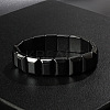 Non-Magnetic Synthetic Hematite Beaded Stretch Bracelets for Men LS-FIND-PW0021-10D-1