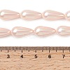 Electroplate Opaque Glass Imitation Pearl Beads Strands EGLA-H113-09A-01-4