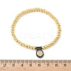 Brass Oval Charms Bracelets BJEW-B148-03C-05-5
